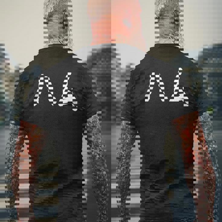 「ハム」おもしろ 漢字文字入りハム メンズTシャツ バックプリント 高齢者への贈り物