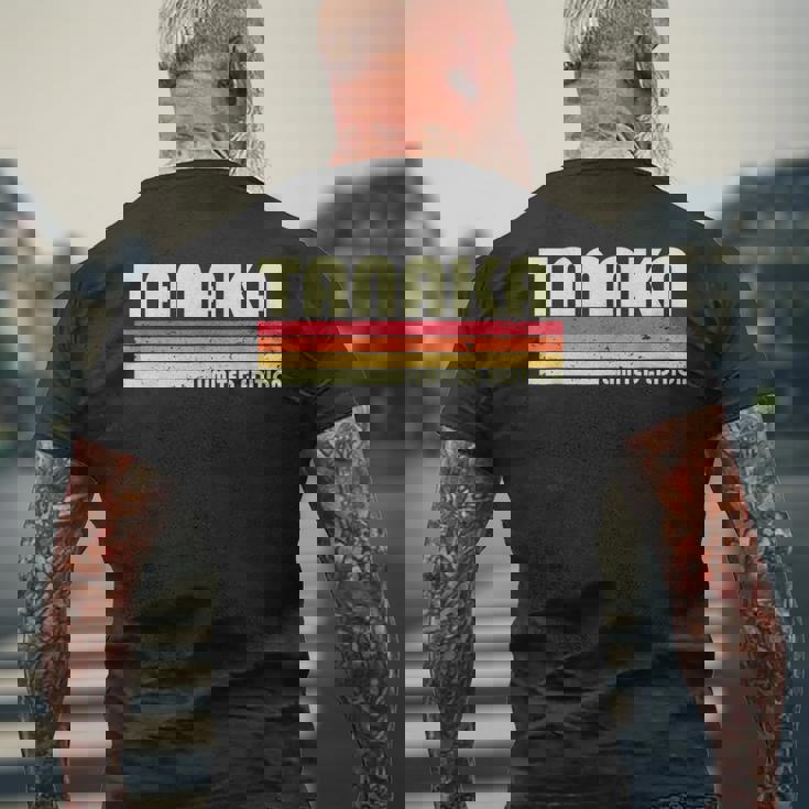 【たなか】名前 名字 家族お揃い ギャグ ネタ ウケ狙い 贈り物 ギフト 面白い おもしろ メンズTシャツ バックプリント 高齢者への贈り物