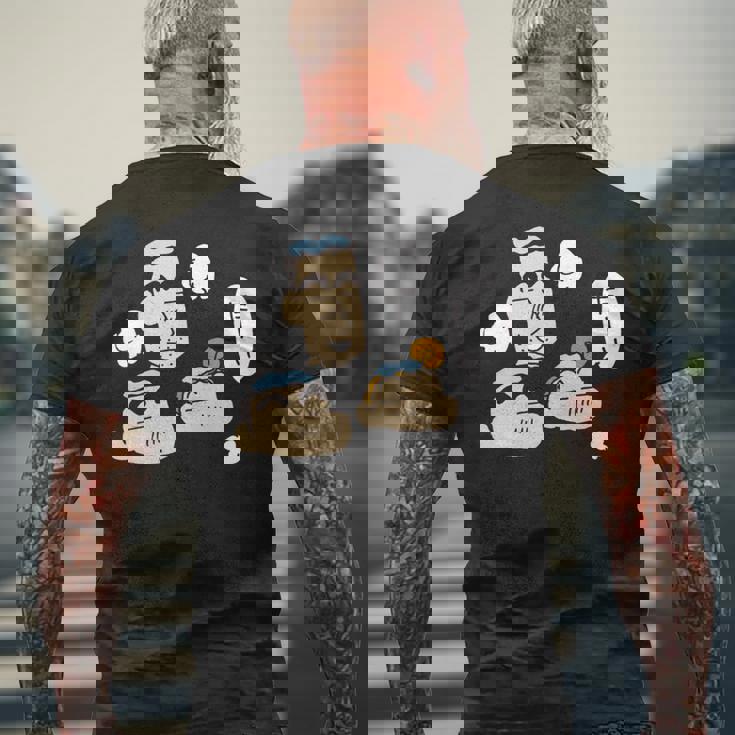 【まんが】クレヨンしんちゃん 仲良くお風呂 長袖tシャツ メンズTシャツ バックプリント 高齢者への贈り物