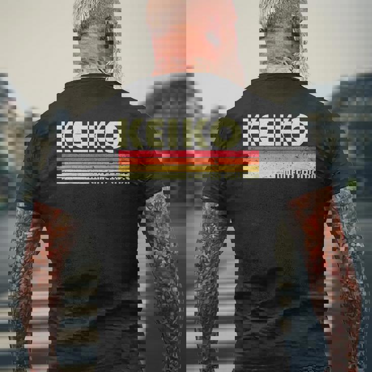 【恵子】名前 名字 家族お揃い ギャグ ネタ ウケ狙い 贈り物 ギフト 面白い おもしろ メンズTシャツ バックプリント 高齢者への贈り物