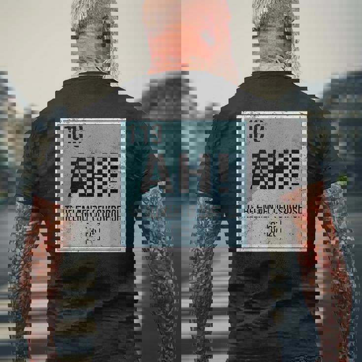 あぁ サプライズ化学の要素 サイエンスユーモア メンズTシャツ バックプリント 高齢者への贈り物