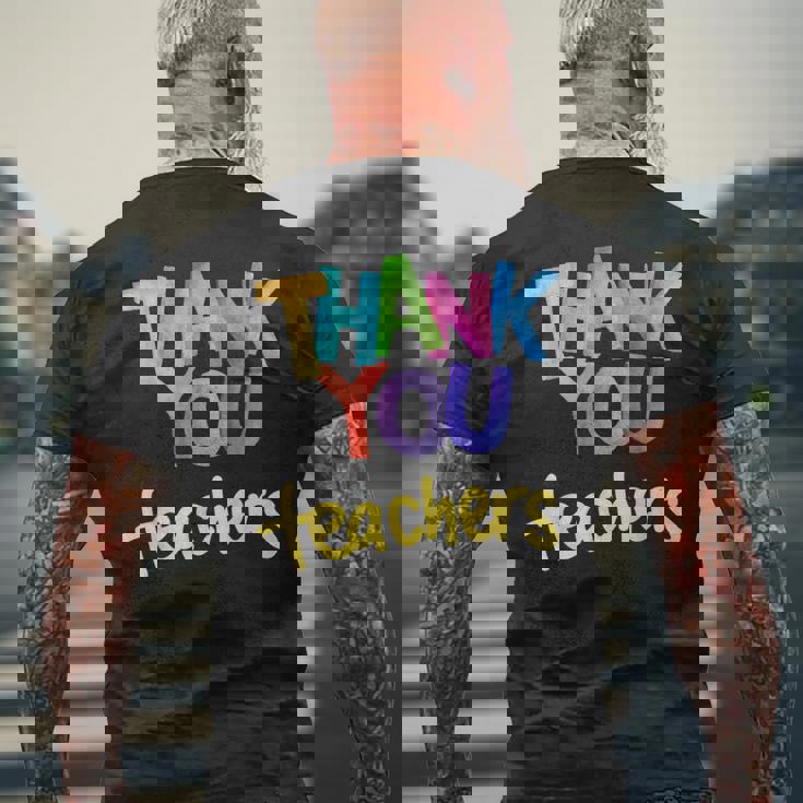 ありがとう 先生 感謝 卒業 メンズTシャツ バックプリント 高齢者への贈り物