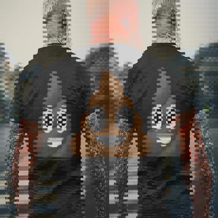 うんちパイル 笑顔 ハッピー うんちパイル うんちの渦 かわいい おもしろい 長袖tシャツ メンズTシャツ バックプリント 高齢者への贈り物