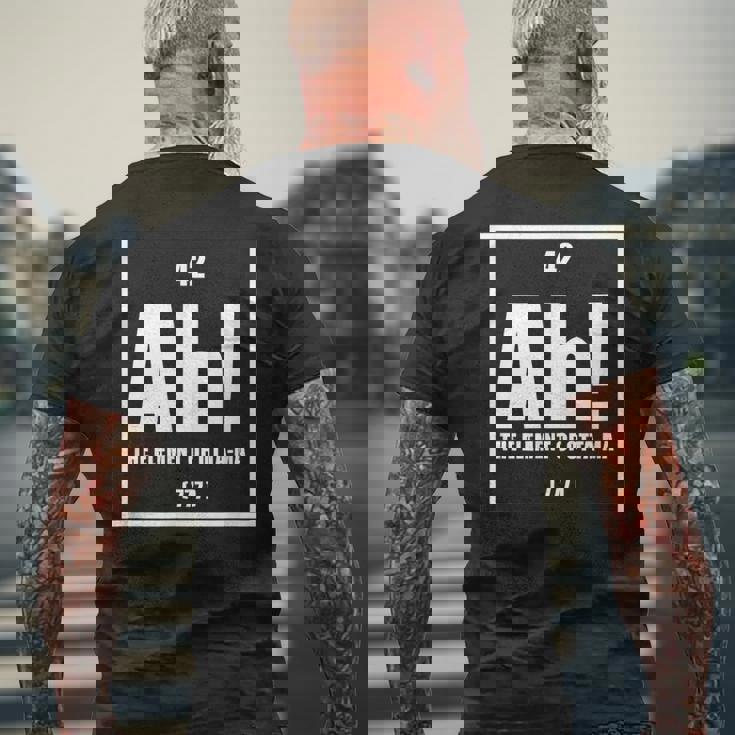 おったま Ah 元素デザイン おもしろ理系 サプライズ要素 42 ナンバー グラフィック メンズTシャツ バックプリント 高齢者への贈り物