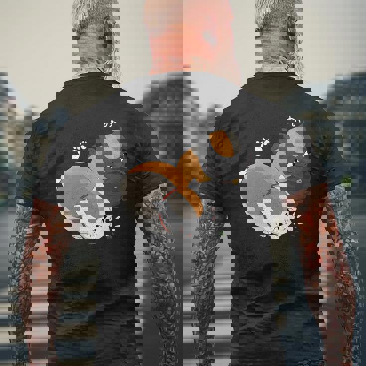 おもしろ猫ニャンコ先生 長袖tシャツ メンズTシャツ バックプリント 高齢者への贈り物