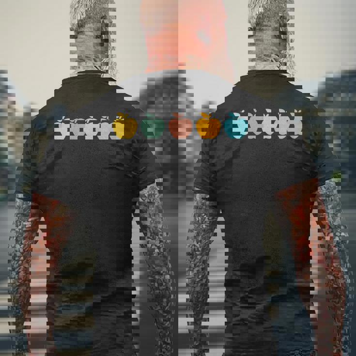 かわいいりんごの先生 メンズTシャツ バックプリント 高齢者への贈り物