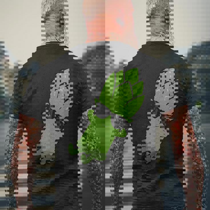 かわいいアスパラガス フルーツリラクシング レイジーアスパラガス メンズTシャツ バックプリント 高齢者への贈り物