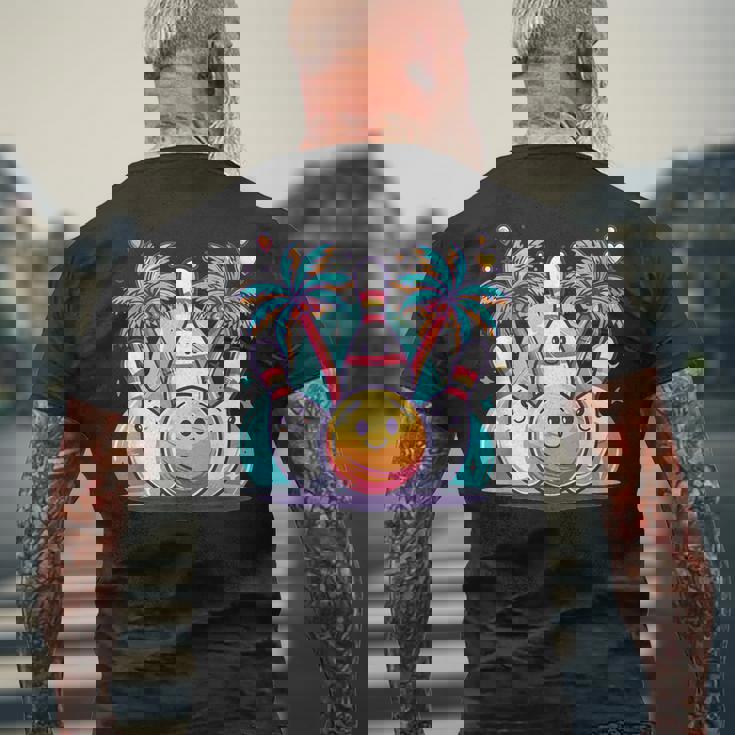 かわいいボウリングアート I キッズボウリング メンズTシャツ バックプリント 高齢者への贈り物