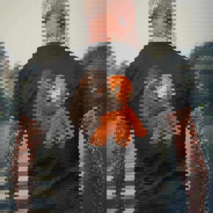 かわいいモンキーパンチ パンチ君 日本 ベイビーモンキー チームパンチ メンズTシャツ バックプリント 高齢者への贈り物