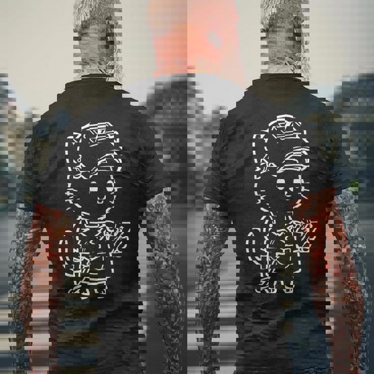 かわいい猫の溶接工 メンズTシャツ バックプリント 高齢者への贈り物