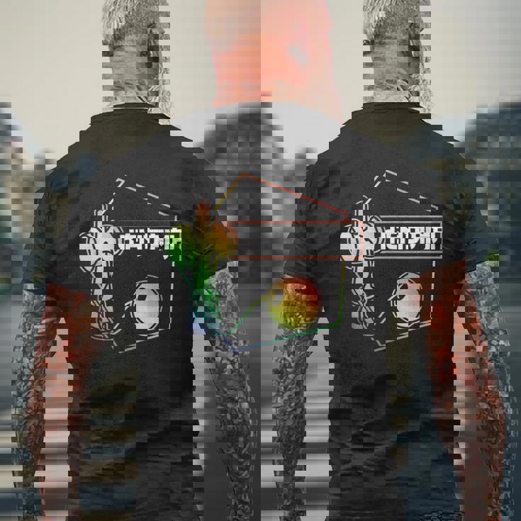 けん玉グッズ ウォーターカラーデザイン メンズTシャツ バックプリント 高齢者への贈り物