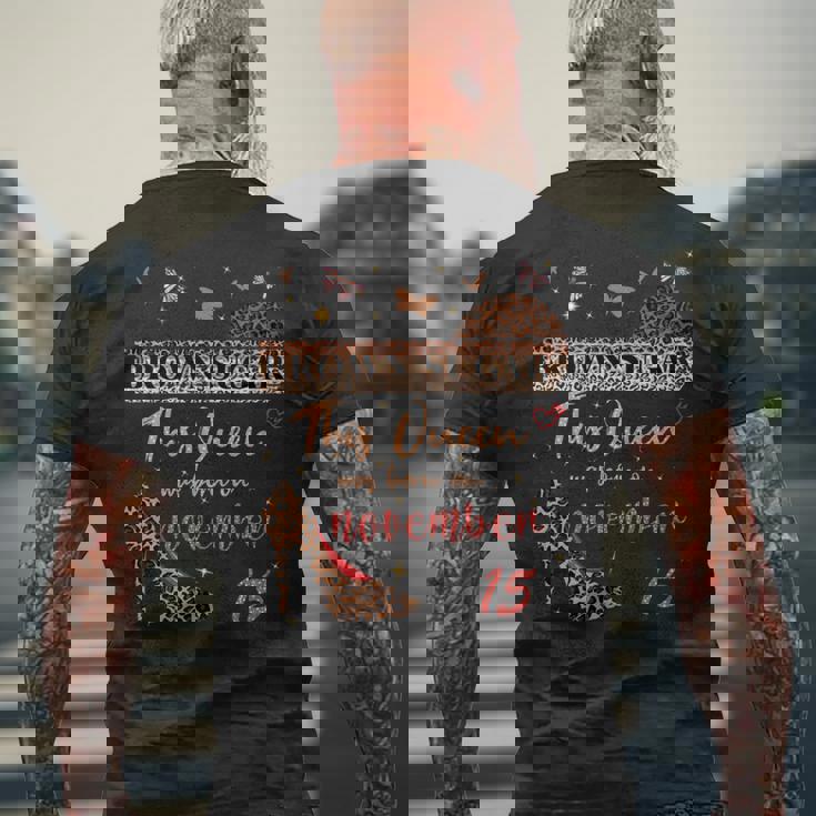 この女王は11月15日の誕生日ブラウンシュガーで生まれました。 長袖tシャツ メンズTシャツ バックプリント 高齢者への贈り物