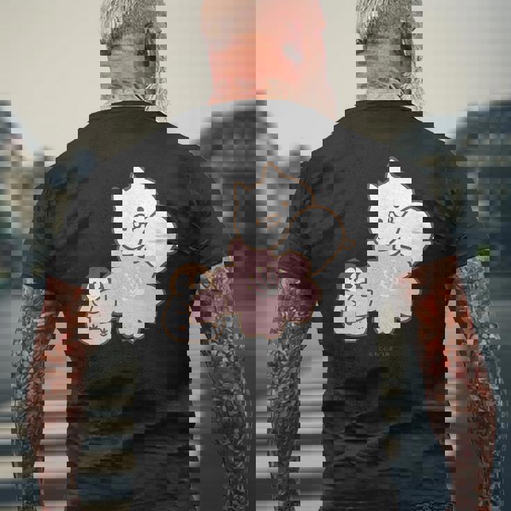 ねこぺん日和 桜 メンズTシャツ バックプリント 高齢者への贈り物