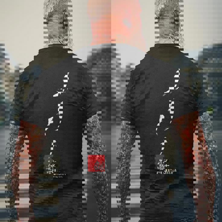 めだかイラスト入り 長袖tシャツ メンズTシャツ バックプリント 高齢者への贈り物