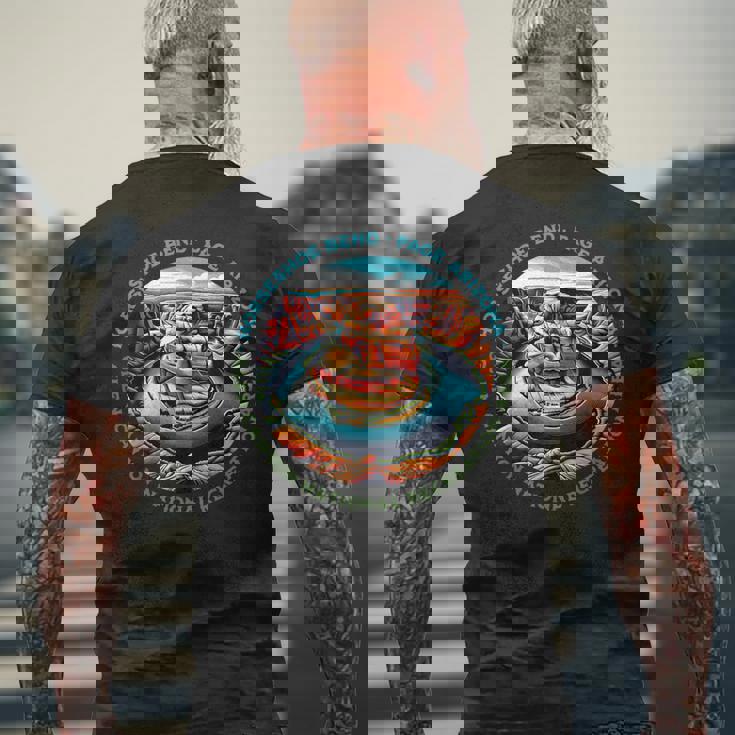 アイコニックな蹄鉄ベンド ハイキング グレンキャニオンページ アリゾナ メンズTシャツ バックプリント 高齢者への贈り物