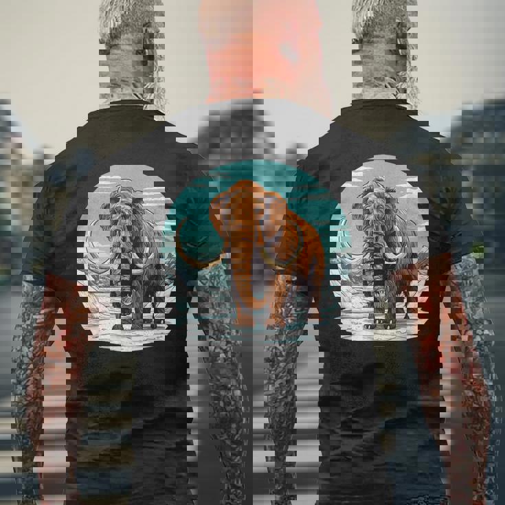 アイスエイジマンモス メンズTシャツ バックプリント 高齢者への贈り物