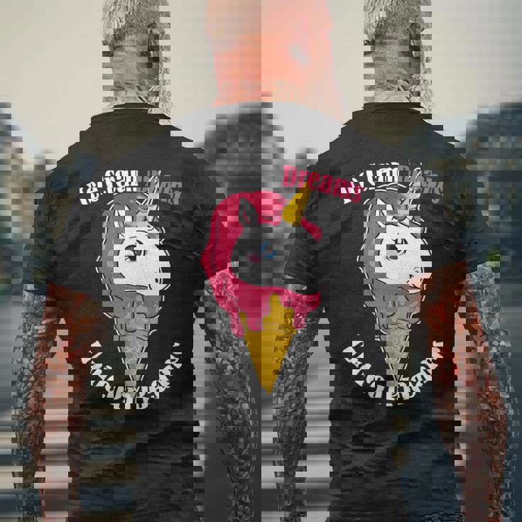 アイスクリーム 夢 ユニコーン ビームス スイーツ マジカル トリート 長袖tシャツ メンズTシャツ バックプリント 高齢者への贈り物