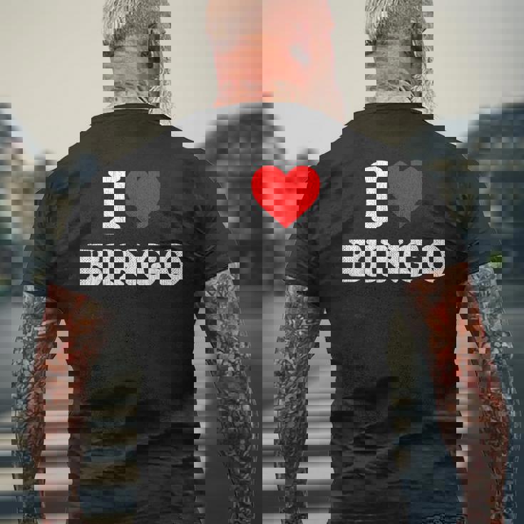 アイラブビンゴ アウトフィットビンゴ メンズTシャツ バックプリント 高齢者への贈り物