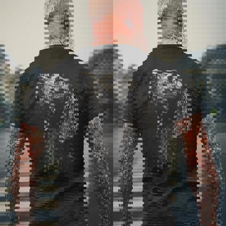 アイリッシュセッター犬モチーフペットアートワーク アイリッシュセッター メンズTシャツ バックプリント 高齢者への贈り物