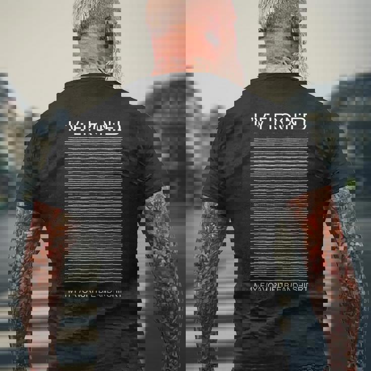 アイロンをかけたバンドシャツ 音楽ファンのポストパンク ニューウェーブ 面白い メンズTシャツ バックプリント 高齢者への贈り物