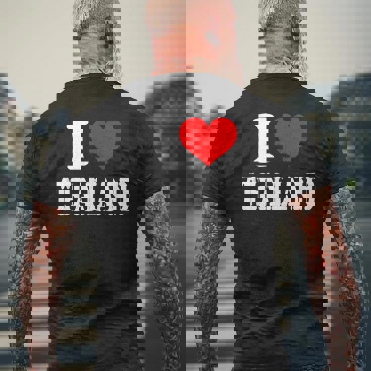 アイ・ラブ・タイランド メンズTシャツ バックプリント 高齢者への贈り物
