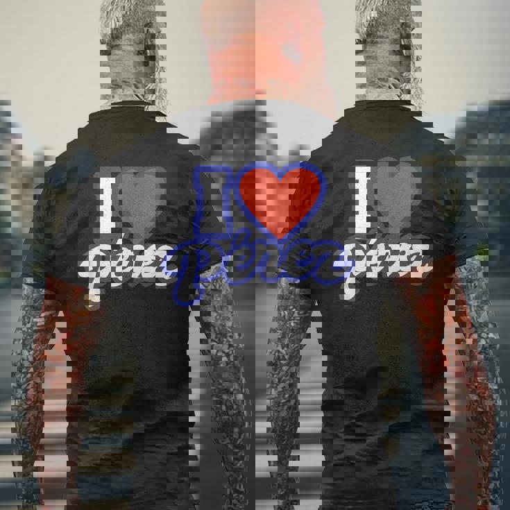 アイ・ラブ・ペレス メンズTシャツ バックプリント 高齢者への贈り物