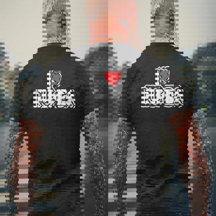 アイ・ラブ・ルンバ メンズTシャツ バックプリント 高齢者への贈り物