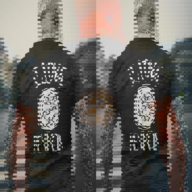 アイ・ラブ・レンコン メンズTシャツ バックプリント 高齢者への贈り物