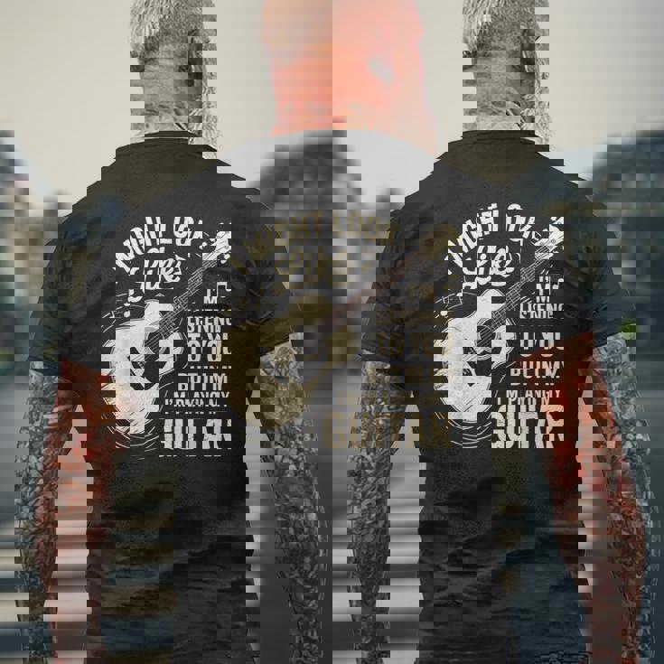 アコースティックロック アコースティックギター 弦 アコースティックギター メンズTシャツ バックプリント 高齢者への贈り物