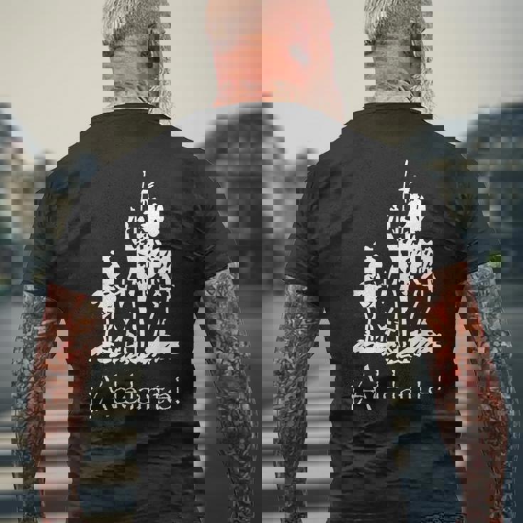 アデランテ ドン・キホーテ サンチョ・パンザ メンズTシャツ バックプリント 高齢者への贈り物