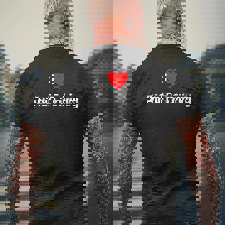 アナルトレーニングが大好き メンズTシャツ バックプリント 高齢者への贈り物