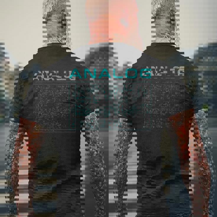 アナログシンセ・キーボード・シンセサイザー メンズTシャツ バックプリント 高齢者への贈り物