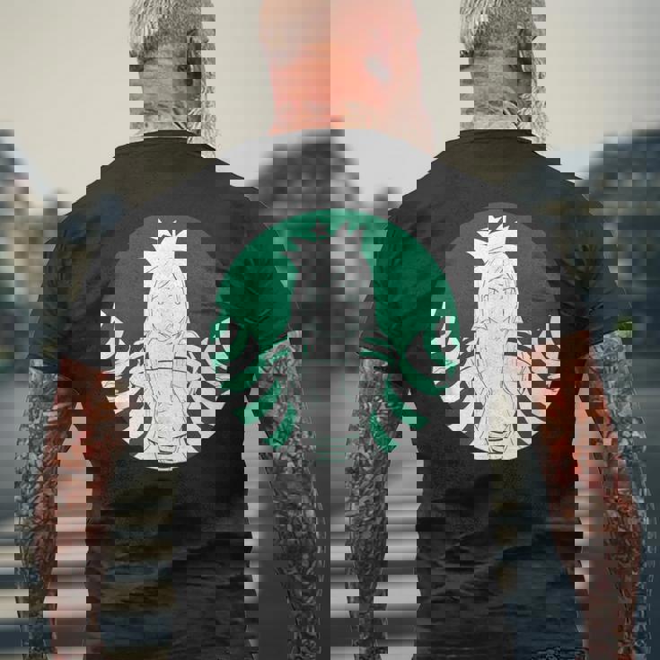 アニメスターセクシーセーラーグリーンマーメイドデザイン。 メンズTシャツ バックプリント 高齢者への贈り物