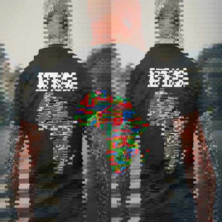 アフリカtシャツ 誇り高きアフリカ国旗大陸愛 メンズTシャツ バックプリント 高齢者への贈り物