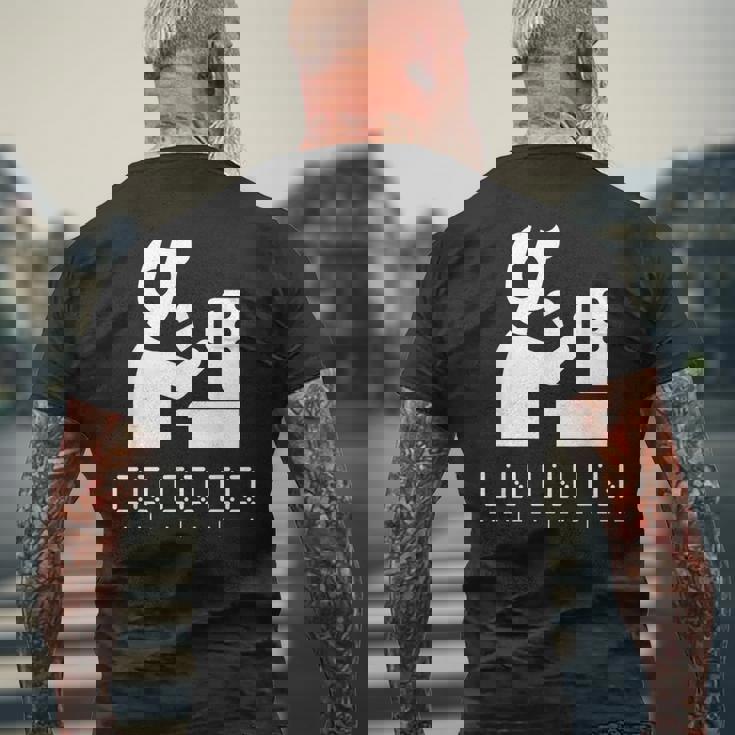 アマチュアハムvhfラジオ、Cq-「メイキングコンタクト」、モールス信号 メンズTシャツ バックプリント 高齢者への贈り物