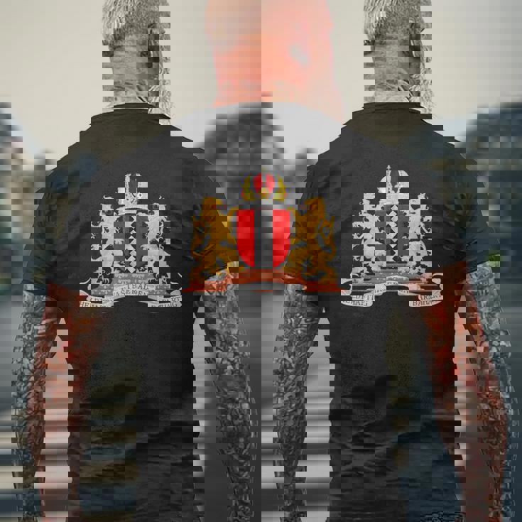 アムステルダム 紋章tシャツ ホリデーターベルギフト メンズTシャツ バックプリント 高齢者への贈り物