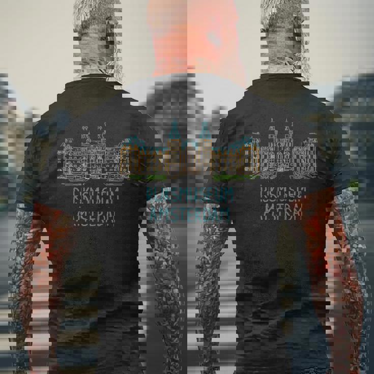 アムステルダム国立美術館 メンズTシャツ バックプリント 高齢者への贈り物