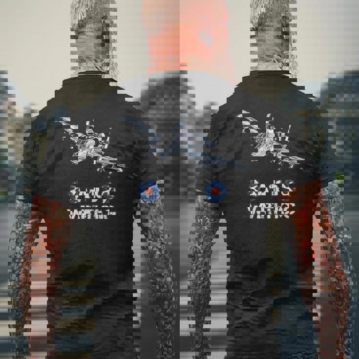 アメリカ軍の戦闘爆撃機a10 イボイノシシ 長袖tシャツ メンズTシャツ バックプリント 高齢者への贈り物