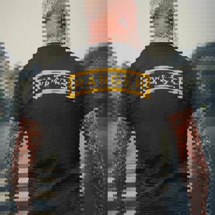 アメリカ陸軍レンジャーイエロータブ ヴィンテージ空挺兵士シャツ メンズTシャツ バックプリント 高齢者への贈り物