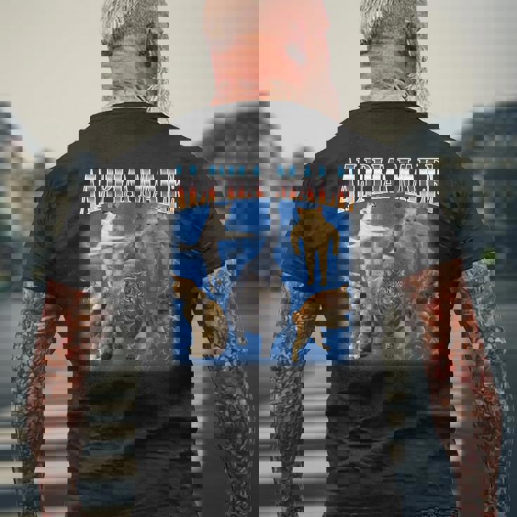 アルファ 男性 面白い ジョーク ミーム 大人 ユーモア 猫 ミーム メンズTシャツ バックプリント 高齢者への贈り物