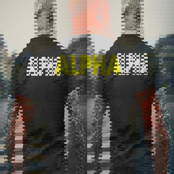 アルファ 長袖tシャツ メンズTシャツ バックプリント 高齢者への贈り物