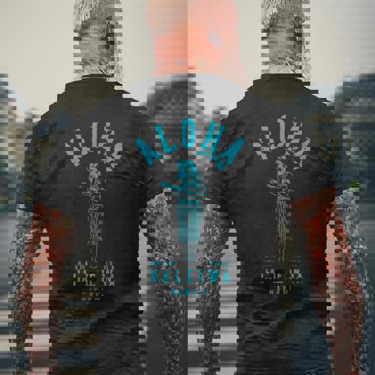 アロハ ウクレレ フラ ハラウ ハレイワ ハワイ メンズTシャツ バックプリント 高齢者への贈り物