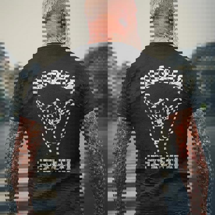 アロハ ハワイ シャカ サイン サーフ メンズTシャツ バックプリント 高齢者への贈り物