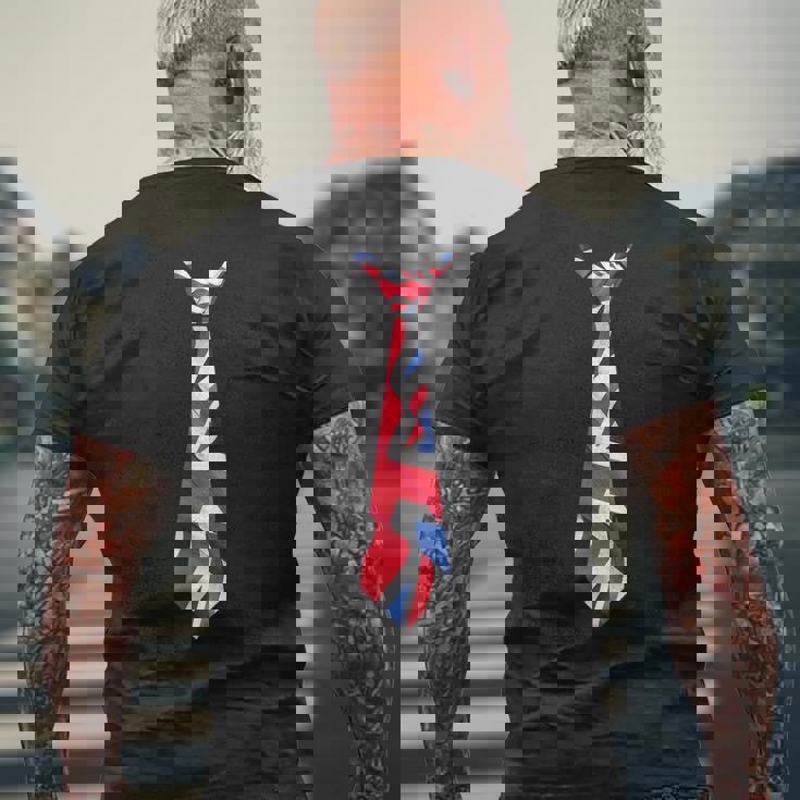 イギリス国旗ユニオンジャックネクタイ イギリス帝国 メンズTシャツ バックプリント 高齢者への贈り物