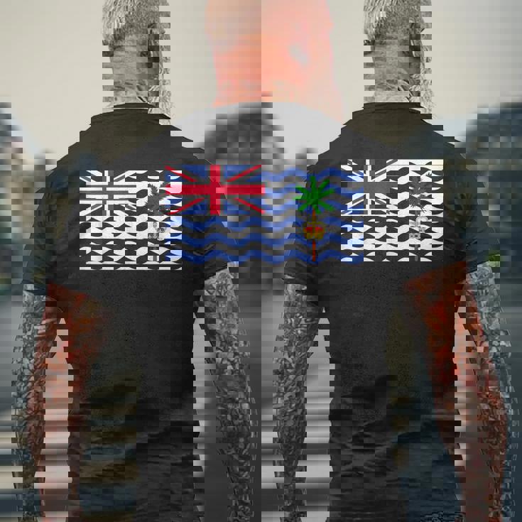 イギリス領インド洋地域の国旗 メンズTシャツ バックプリント 高齢者への贈り物