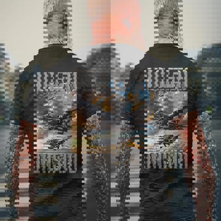 イタリア ブレイン ロット キャラクター ヌクレアロ 恐竜 キッズ ミーム メンズTシャツ バックプリント 高齢者への贈り物