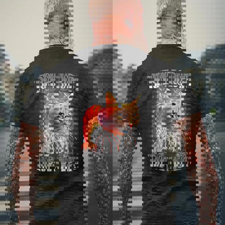 イタリアン ブレイン ロート トリッピ トロッパ トリッパ メンズTシャツ バックプリント 高齢者への贈り物