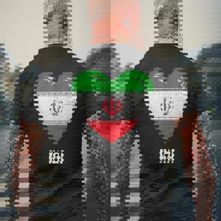 イラン国旗シャツ メンズTシャツ バックプリント 高齢者への贈り物