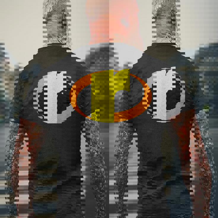 インクレディブル レター R アルファベット スーパーヒーロー キッズ ファミリー メンズTシャツ バックプリント 高齢者への贈り物