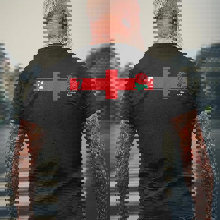 イングランドラグビーティーズ メンズTシャツ バックプリント 高齢者への贈り物